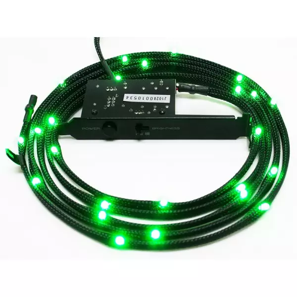 Green Sleeved LED Cable