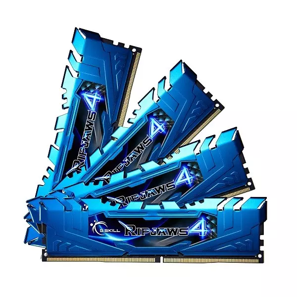 GSkill 16GB 2400MHz DDR4 RipJaws4 Quad Channel Blue