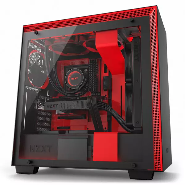 NZXT H700 Black and Red Mid Tower