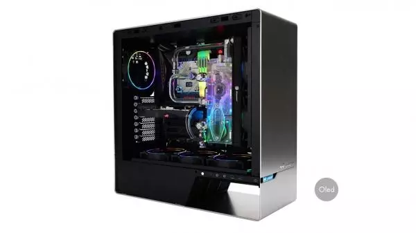 InWin 905 OLED Aluminium Tempered Glass Case Silver