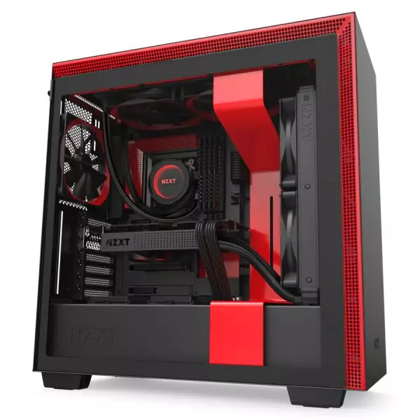 NZXT H710 Matte Black & Red Mid Tower
