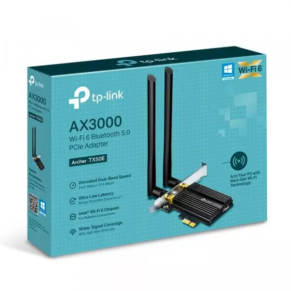 TP-Link Archer TX50E Wireless AX3000 & Bluetooth PCIe Adapter