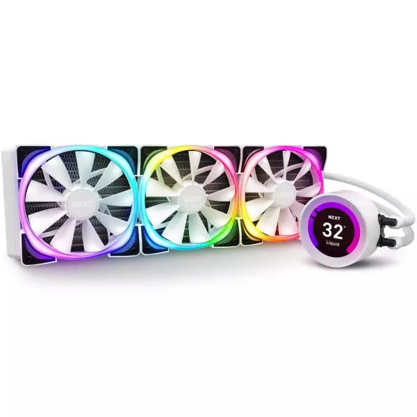 Buy NZXT Kraken Z73 RGB LCD White 360mm Liquid CPU Cooler Online ...