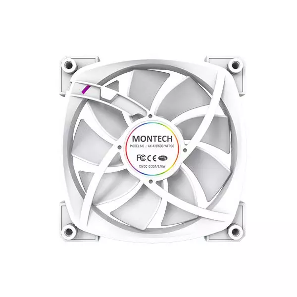 Montech AX120 120mm White ARGB 5v PWM HDB Quiet 800-1600RPM 