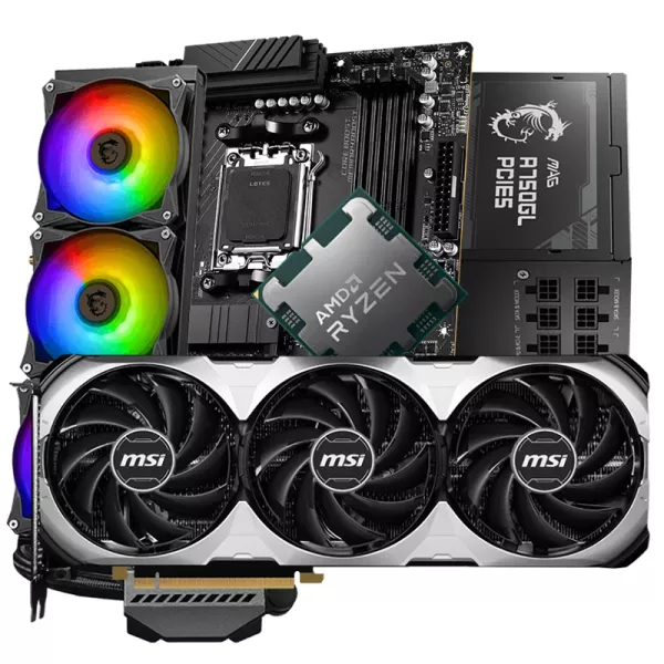 AMD 7800X3D MSI DIY Bundle B(B650M/750W/4070TIS/M360)