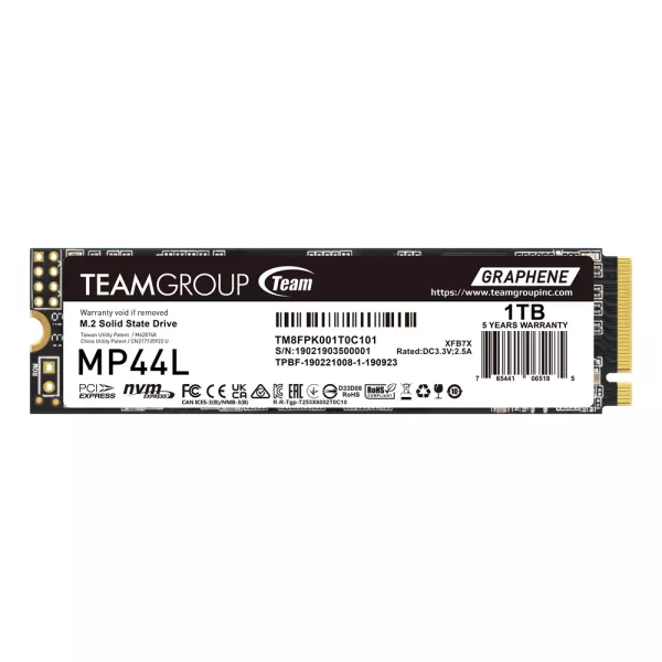 Team 1TB Gen4 NVMe M.2 SSD MP44L 5000MBs