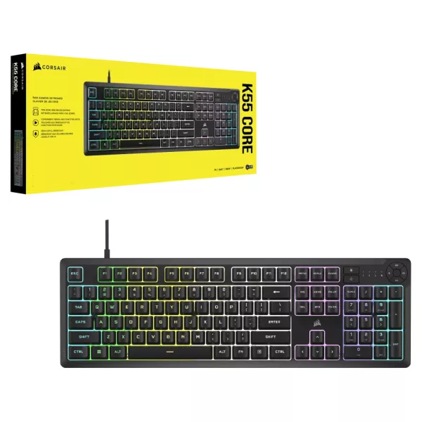 Corsair K55 CORE RGB Gaming Keyboard Black