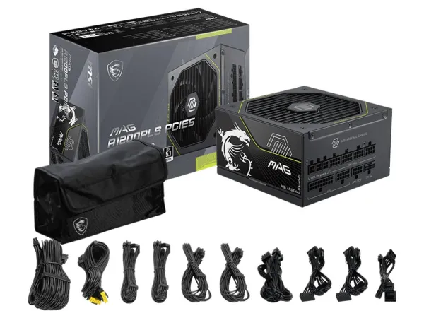MSI MAG A1200PLS Platimum PCI-E 5.1 1200W ATX Power Supply