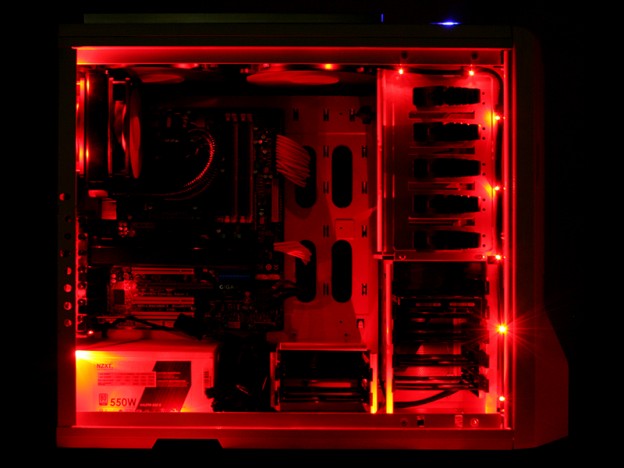 NZXT Red LED Case Lighting