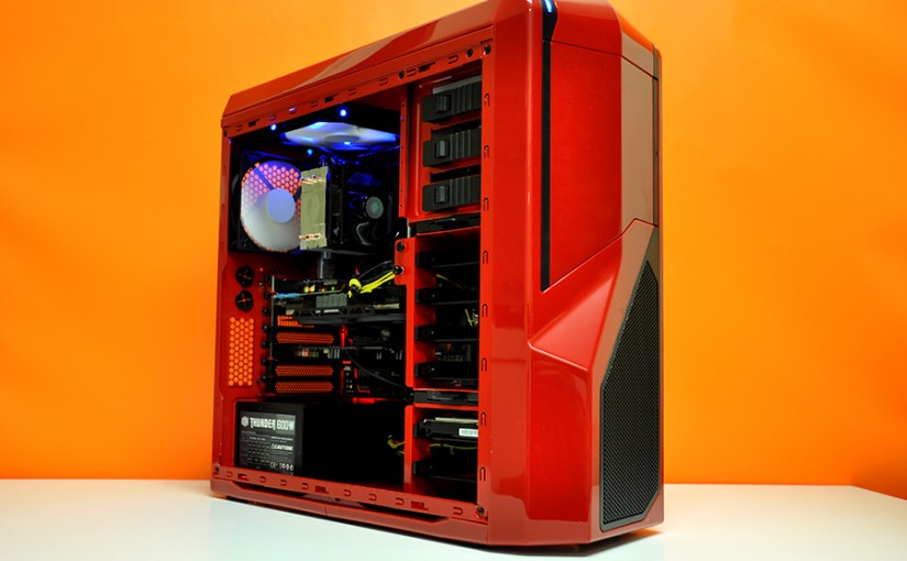 Sirin Intel + Nvidia Custom Gaming PC in NZXT Phantom 410 Red