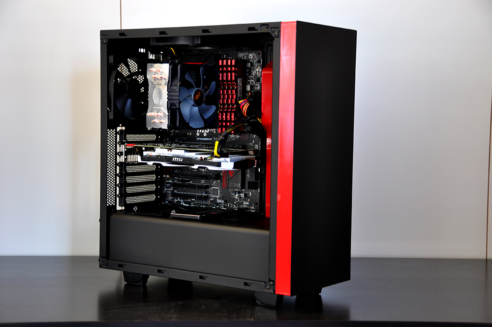 Valkyrie Custom Gaming PC in NZXT Source 340 Black/Red