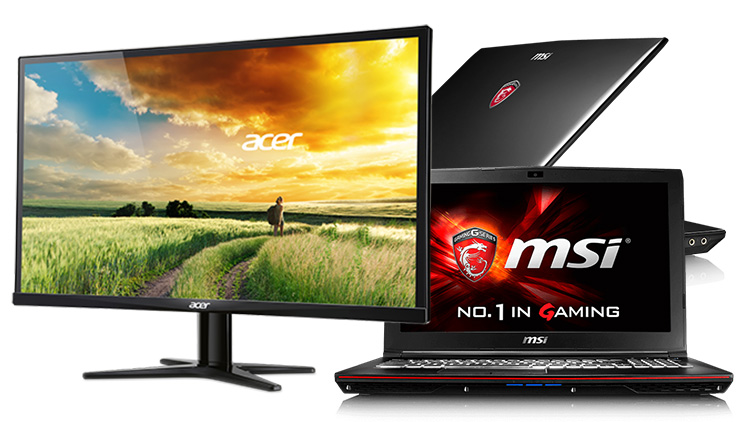 Next Gen MSI Gaming Laptops and Acer IPS G series Monitors!