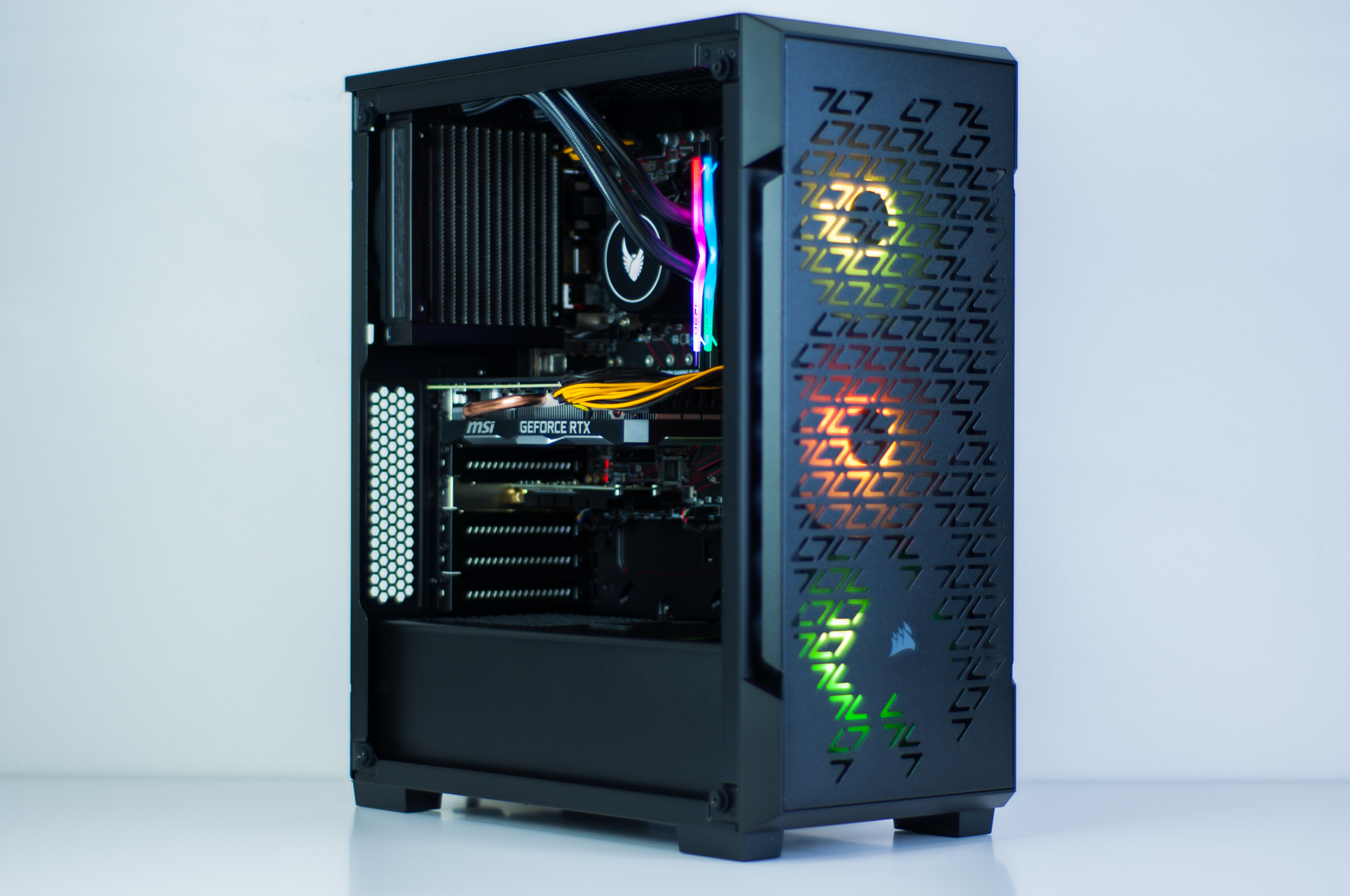 Valkyrie gaming pc in corsair icue 220t rgb black evatech news