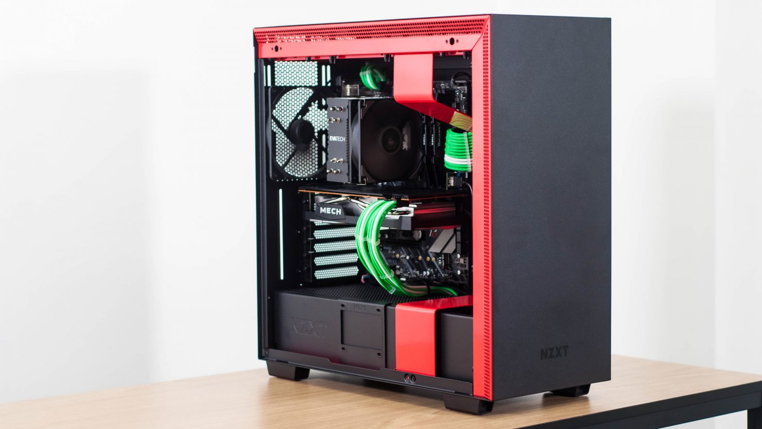 Wraith AMD Custom Gaming PC in NZXT H710 Matte Black/Red