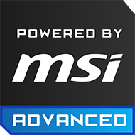 Powered by MSI Advanced badge